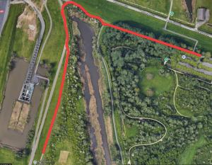 Router parkeerplaats naar het Vliegveld